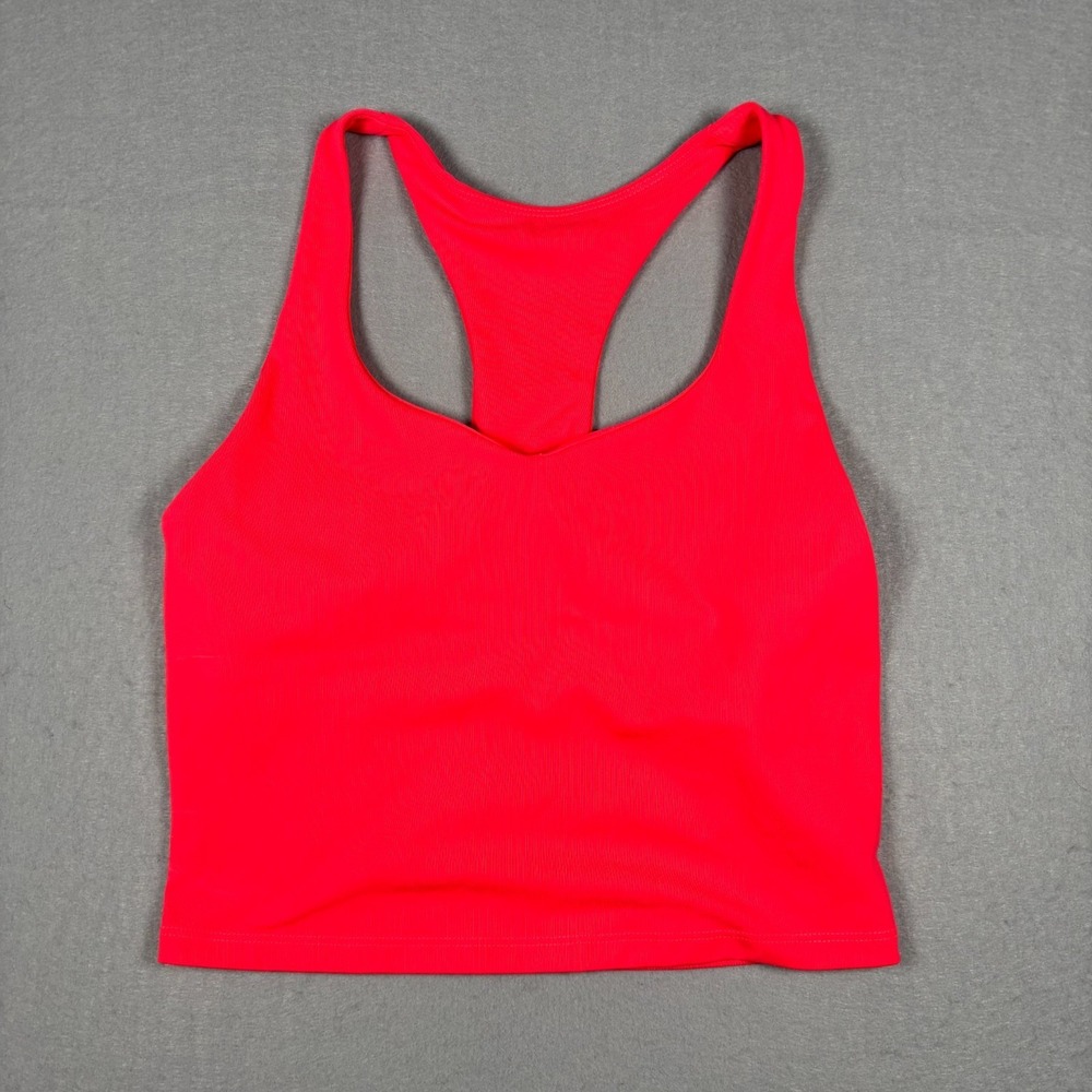 Fabletics Anywhere Cropped Built-In Bra Tank Women's Athletic Top Neon Size XS/S